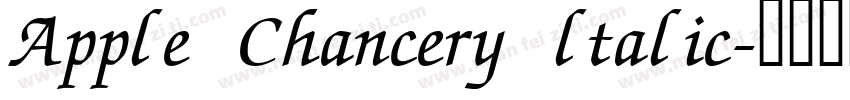 Apple Chancery ltalic字体转换